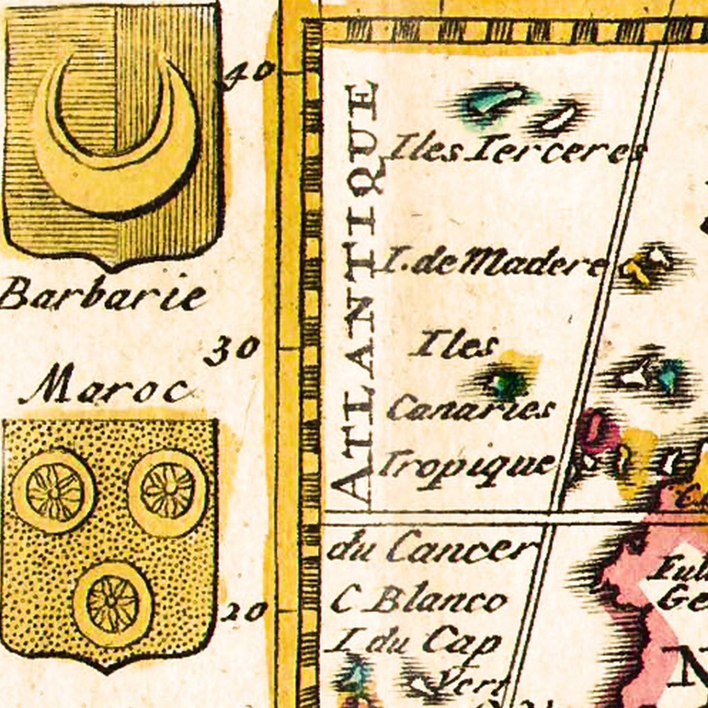 Africa 1710 - Old Antique Map - Art Print