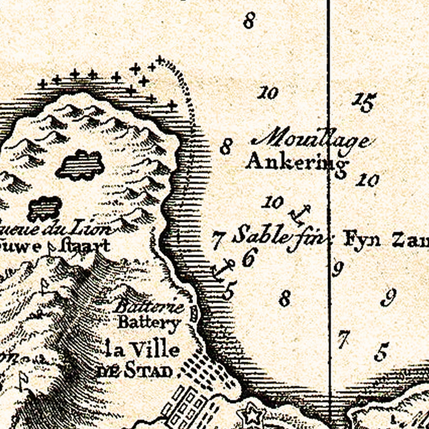 Cape of Good Hope Africa 1773 - Old Antique Map - Art Print