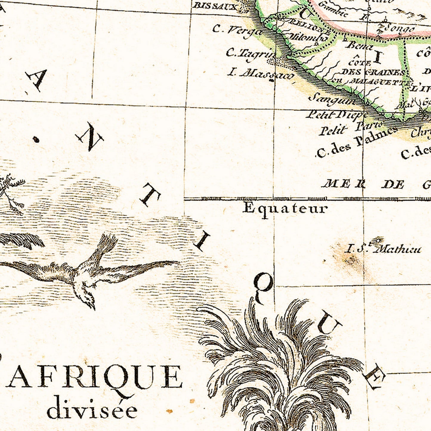 Africa 1762 - Old Antique Map - Art Print