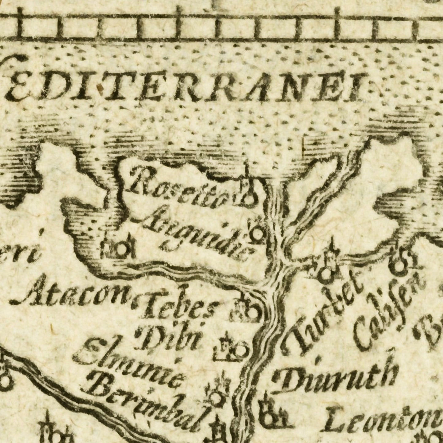 Cairo Egypt 1603 - Old Antique Map - Art Print