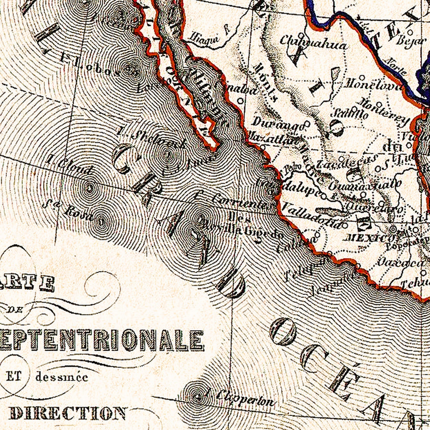 North America 1852 - Old Antique Map - Art Print