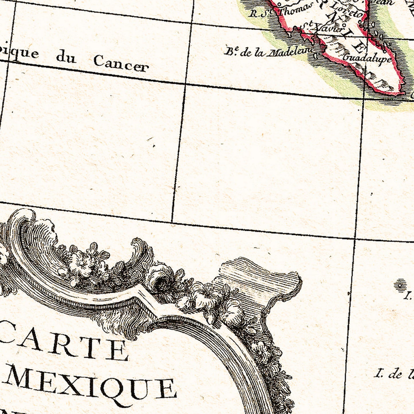 Mexico 1771 - Old Antique Map - Art Print