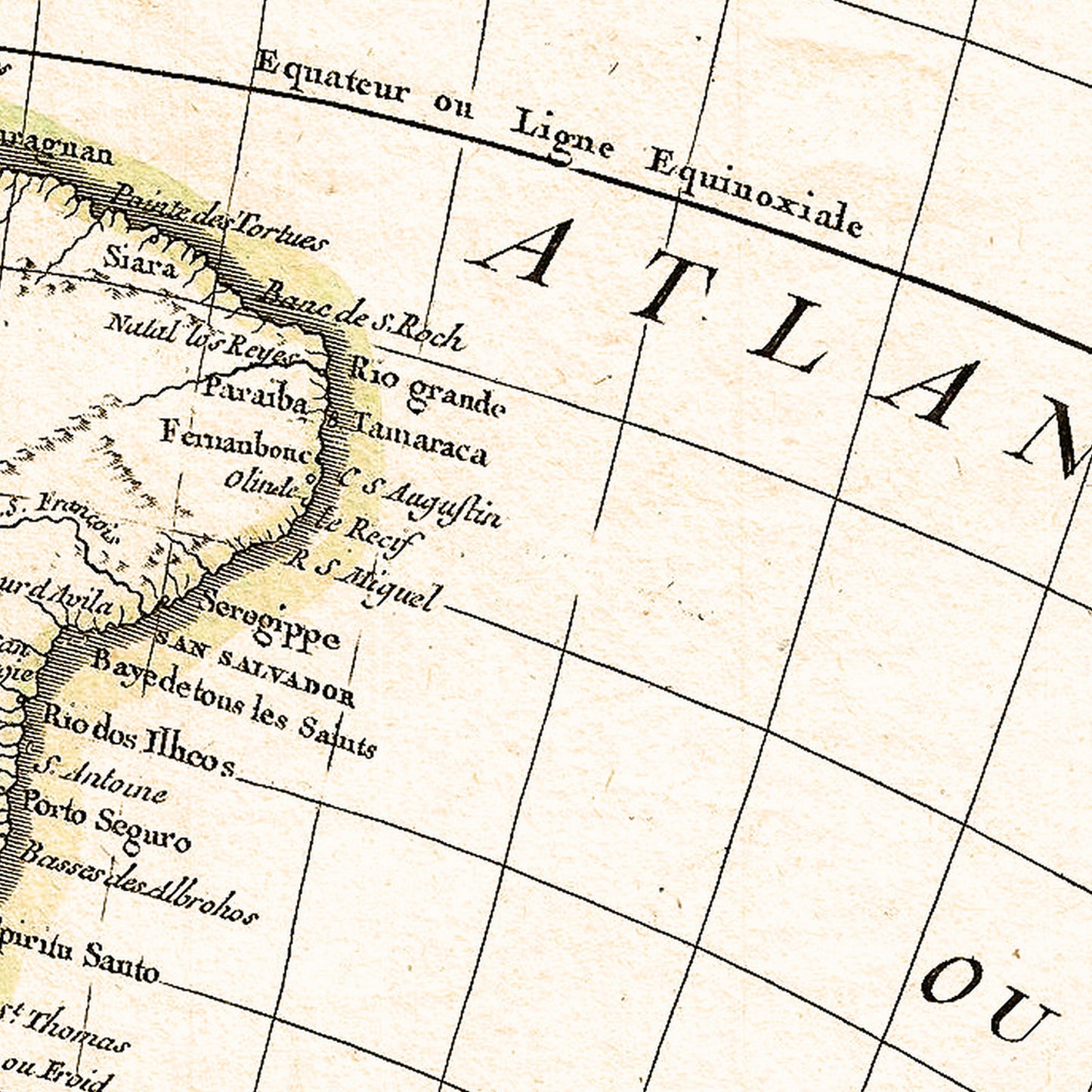 South America 1762 - Old Antique Map - Art Print