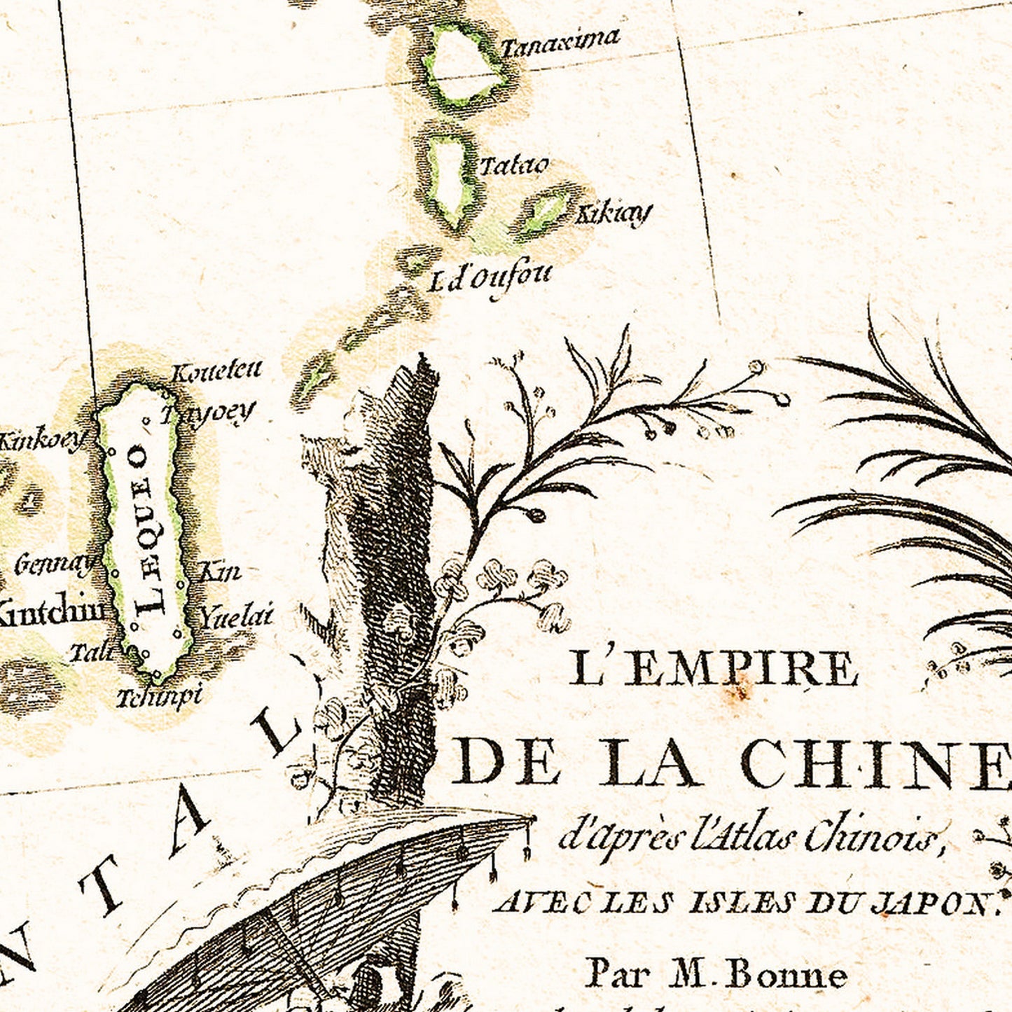 China Korea Japan 1770 - Old Antique Map - Art Print