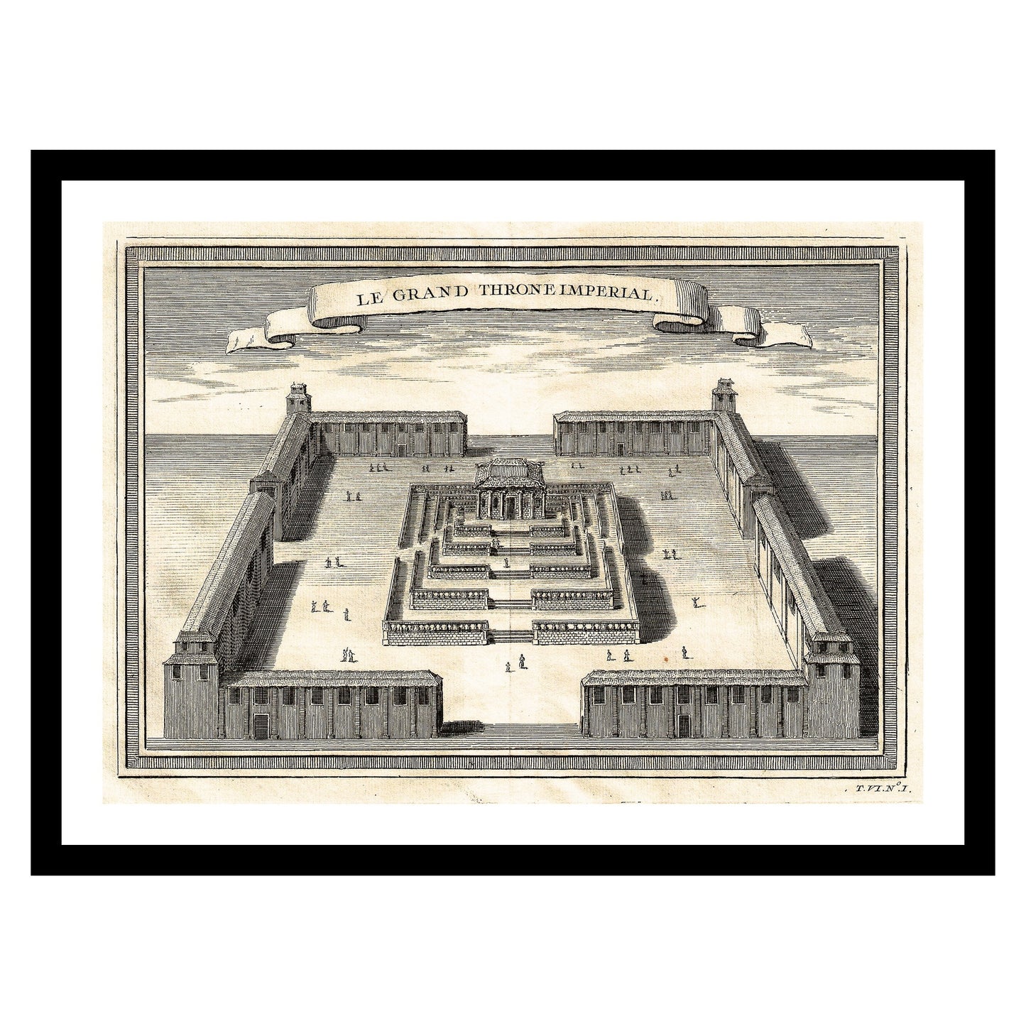Antique map of Beijing from 1756 - art print. Vintage poster from the old maps of China collection