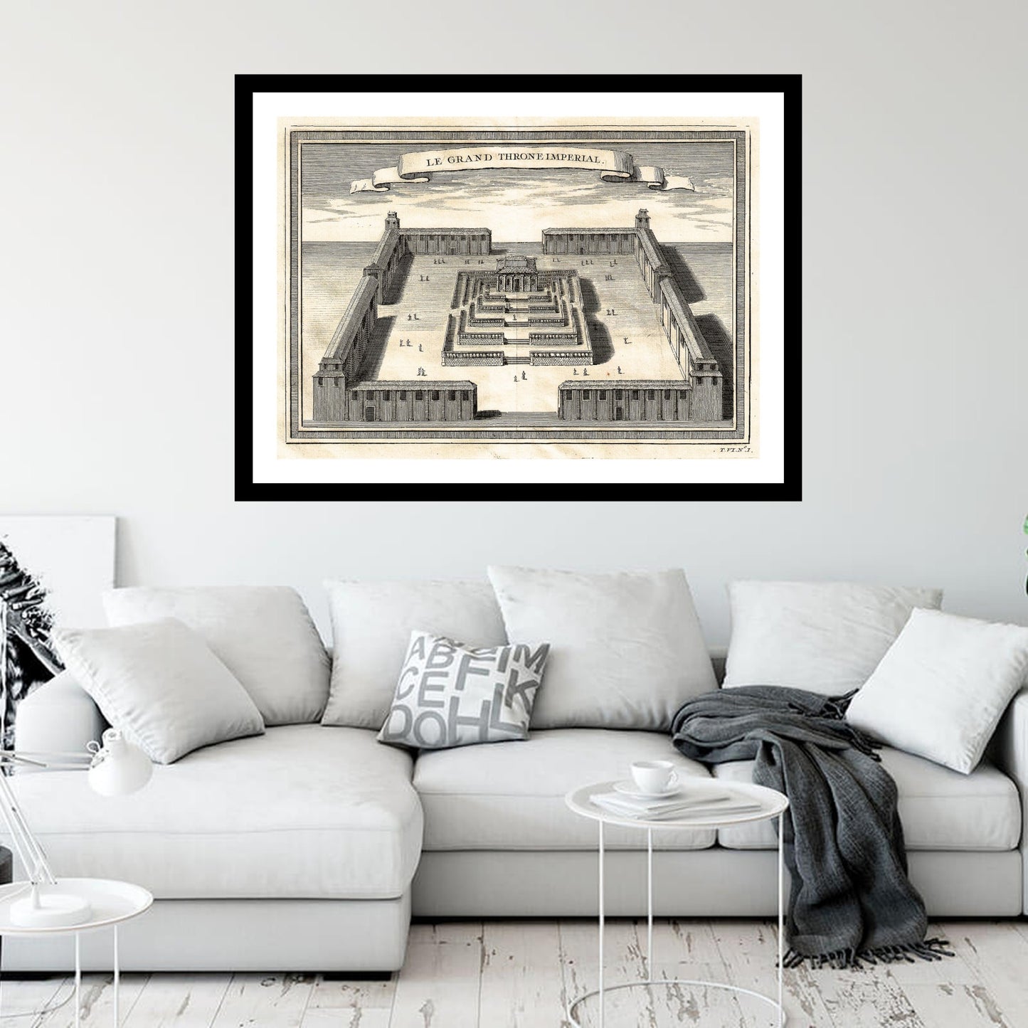 Antique map of Beijing from 1756 - art print. Vintage poster from the old maps of China collection