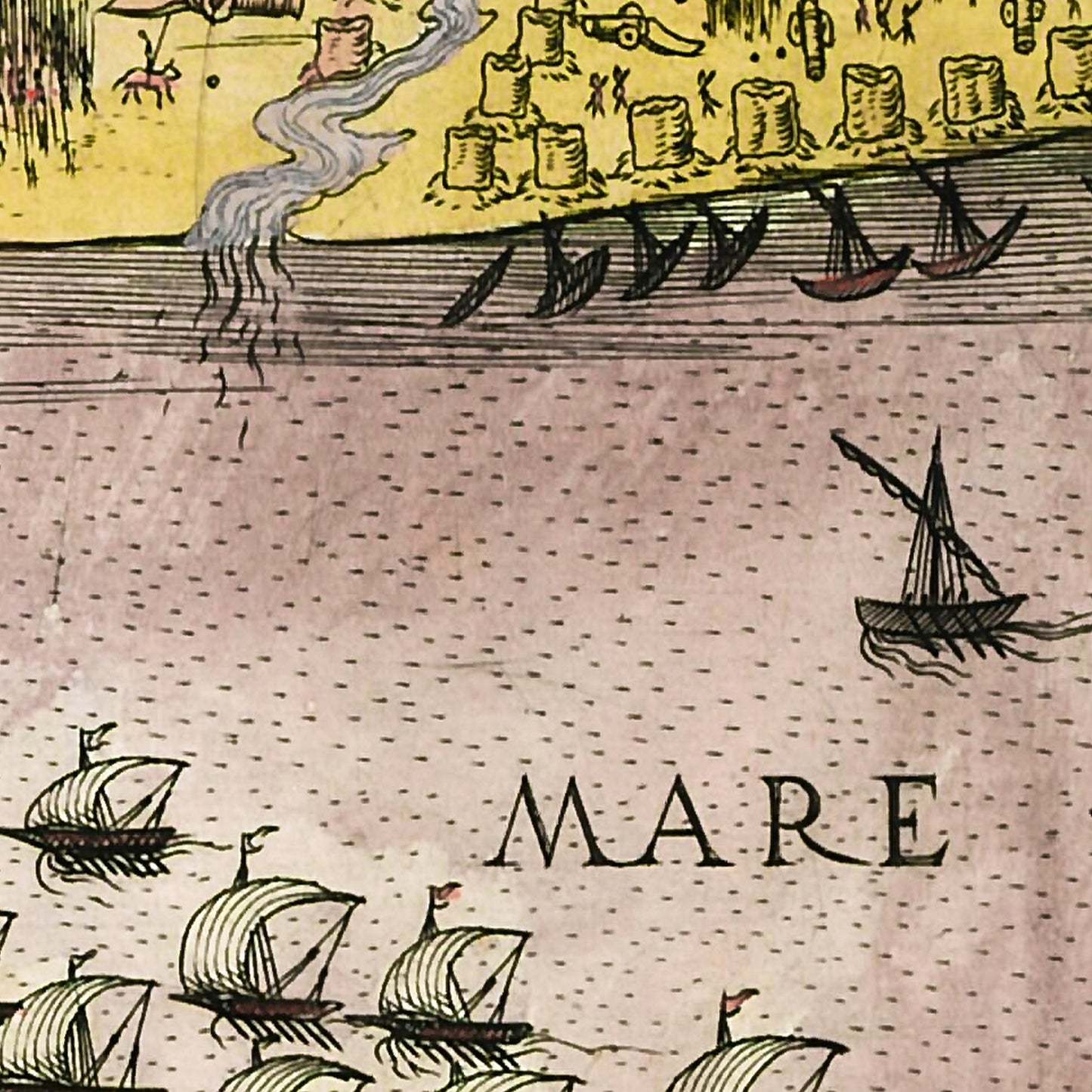 Nice France 1543 - Old Antique Map - Art Print
