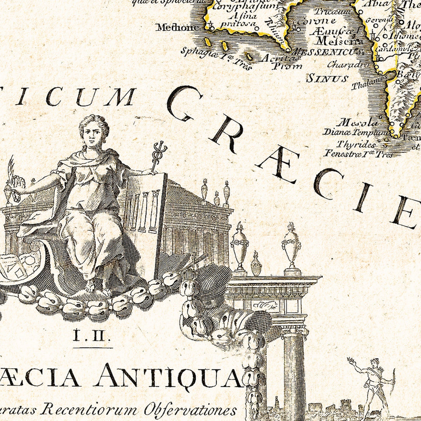 Greece 1794 - Old Antique Map - Art Print