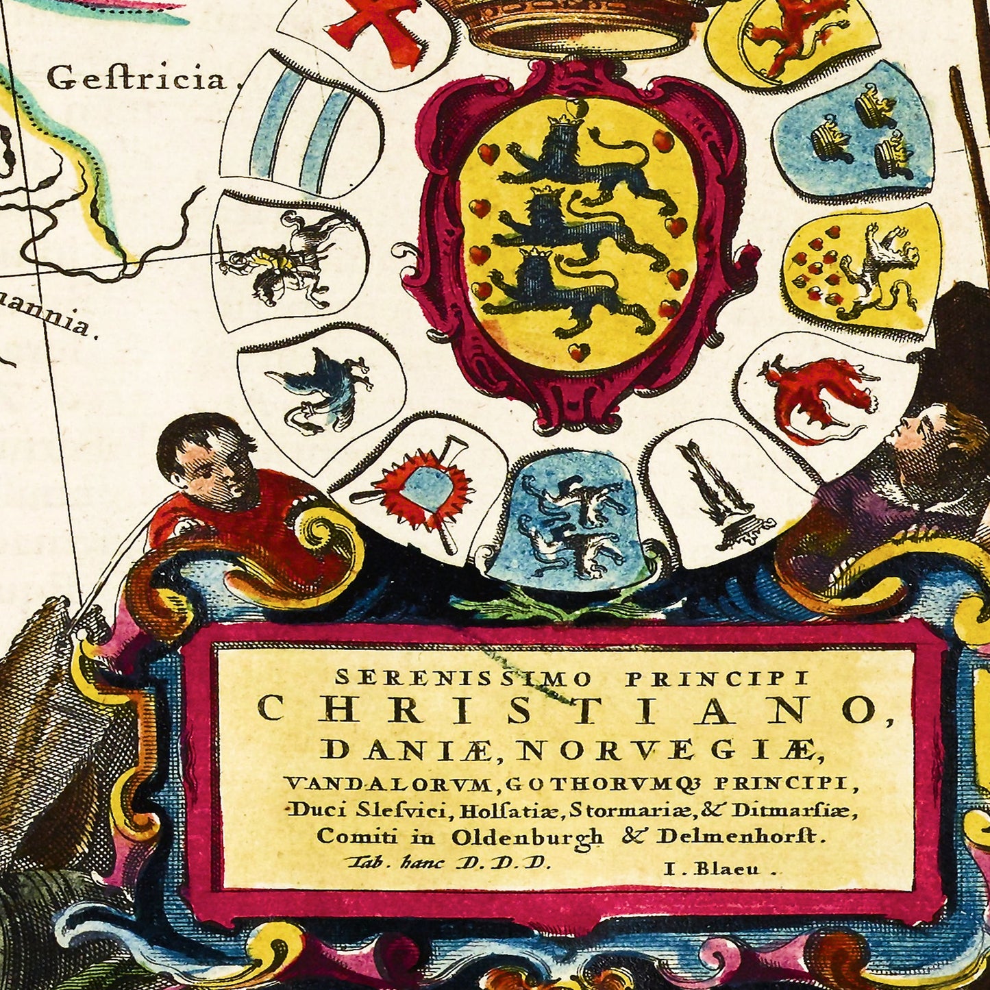 Norway 1665 - Old Antique Map - Art Print
