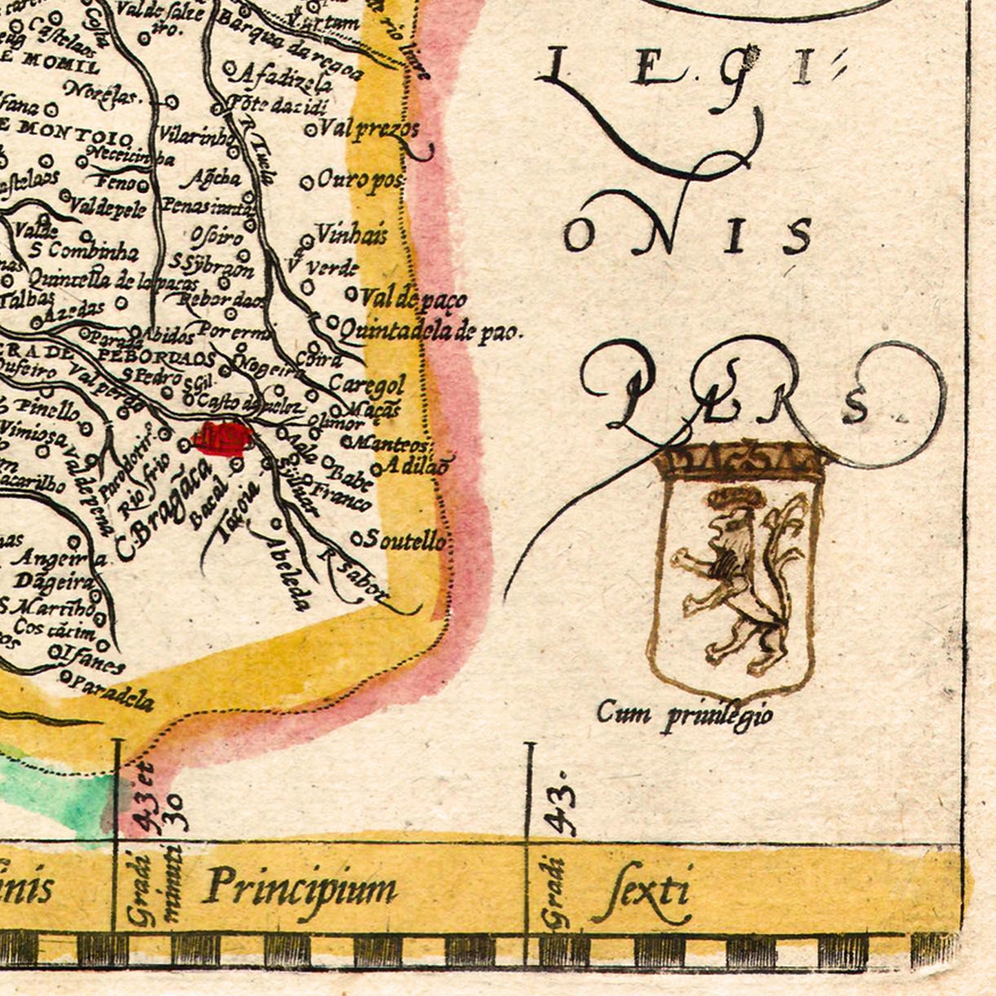 Portugal 1579 - Old Antique Map - Art Print