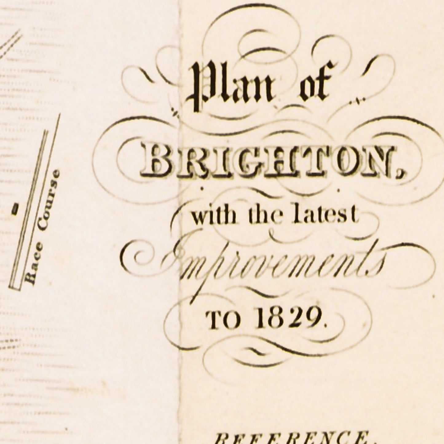 Brighton England UK 1833 - Old Antique Map - Art Print