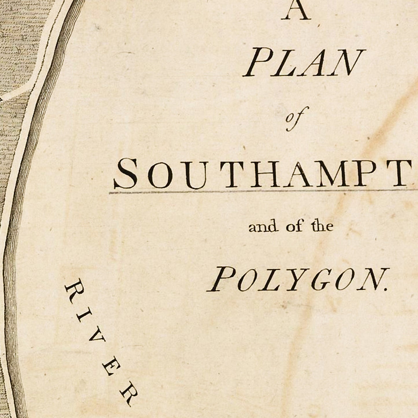 Southampton England UK 1771 - Old Antique Map - Art Print