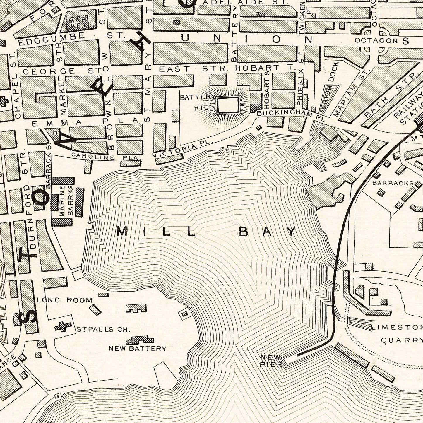 Plymouth Devonport England UK 1815 - Old Antique Map - Art Print
