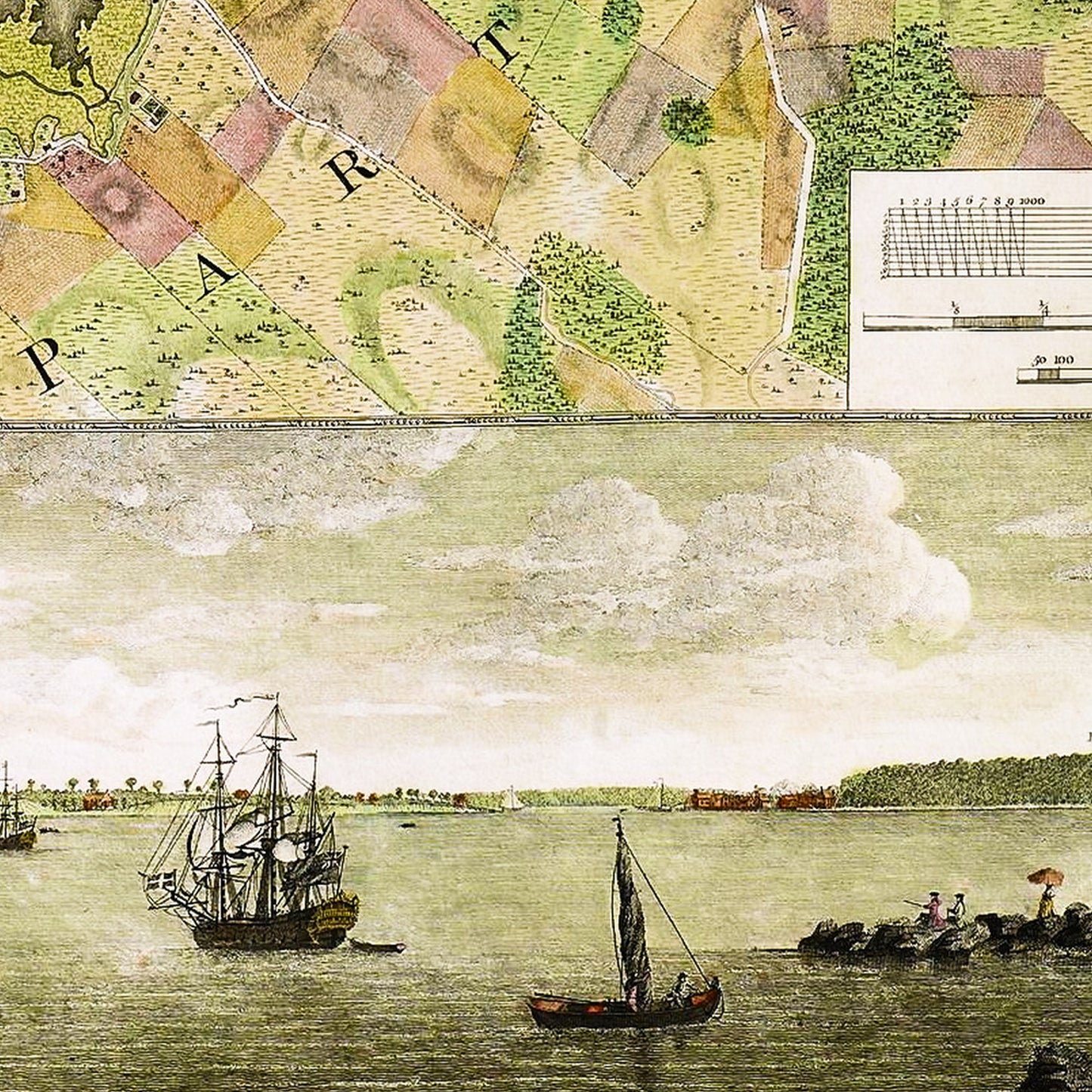 New York USA 1770 - Old Antique Map - Art Print