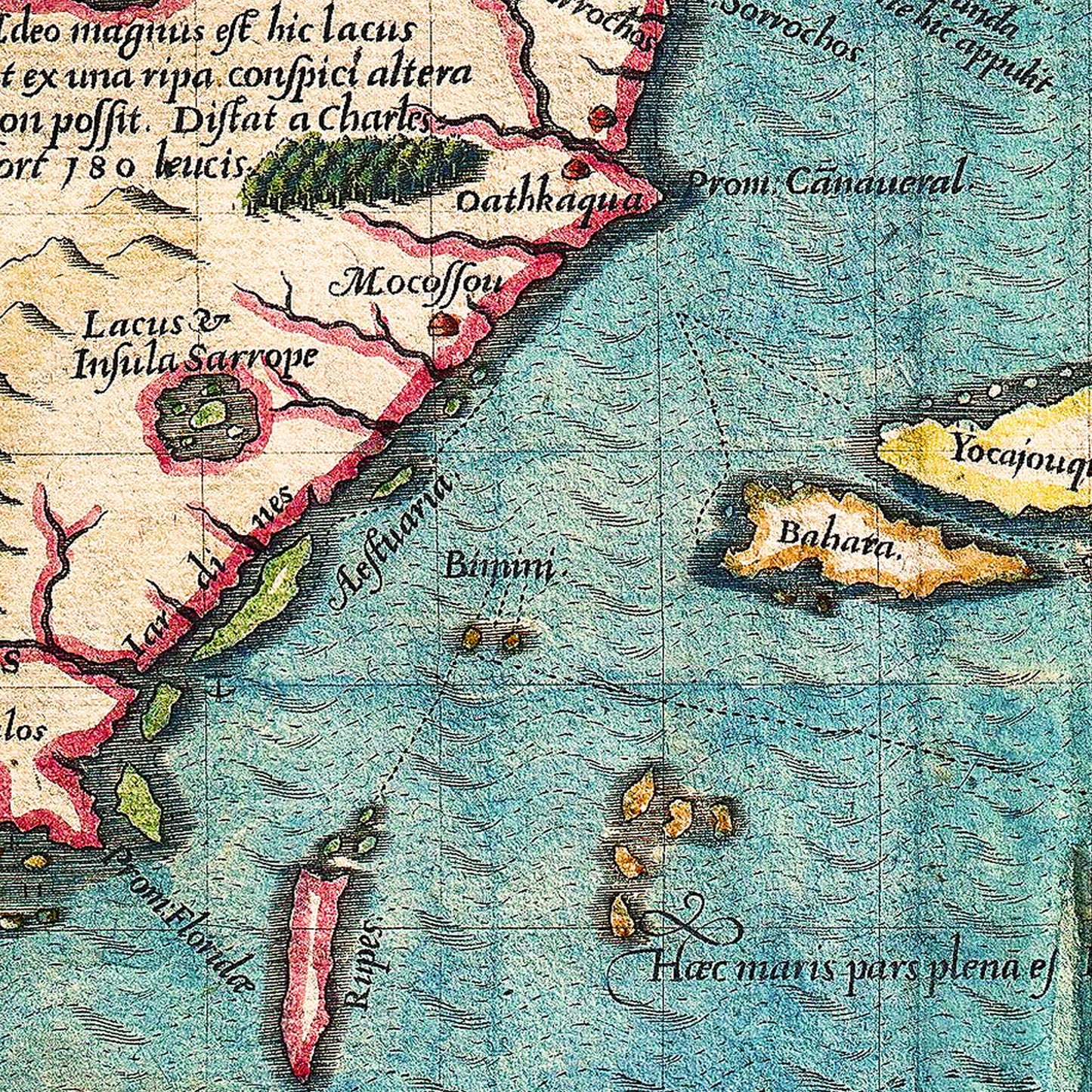 Florida USA 1591 - Old Antique Map - Art Print