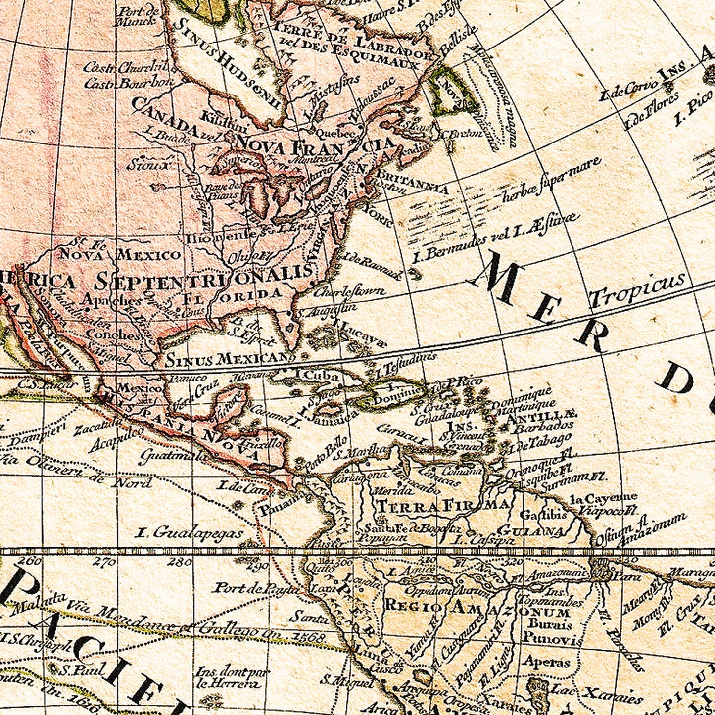 World 1775 - Old Antique Map - Art Print