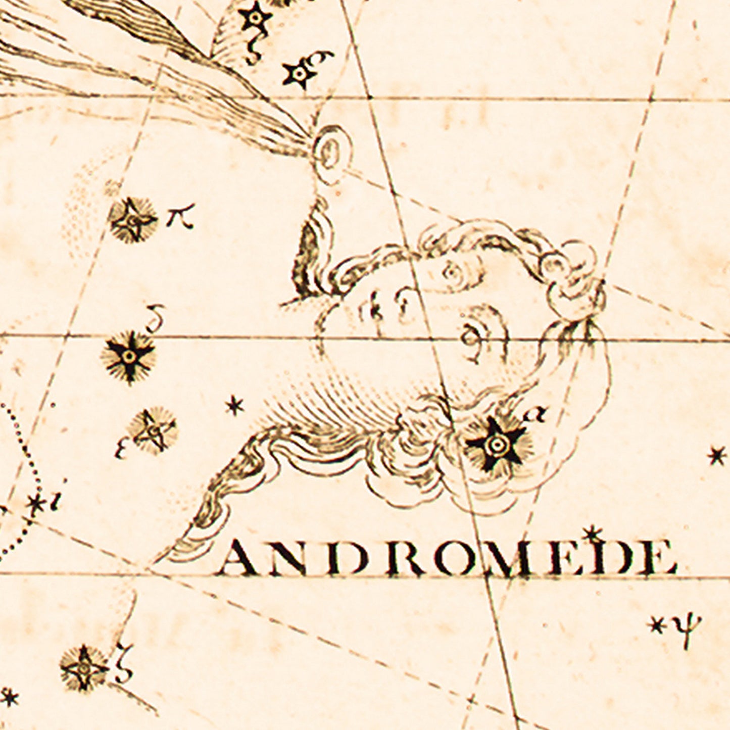 Andromeda Perseus 1795 – Astronomy - Old Antique Map - Art Print