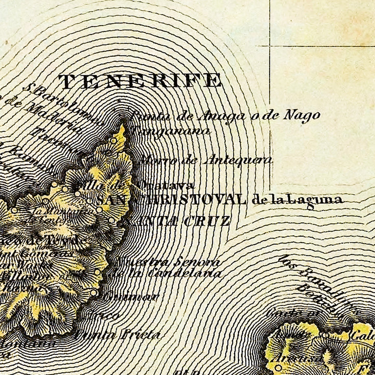 Canary Islands Spain 1823 - Old Antique Map - Art Print