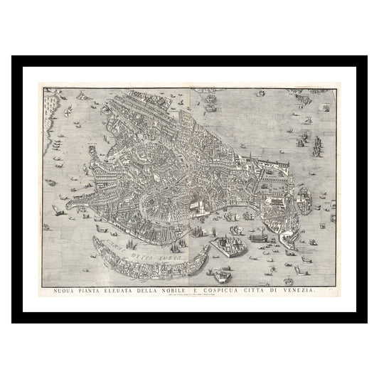 Antique map of Venice from 1770 - art print. Vintage poster from the old maps of Italy collection