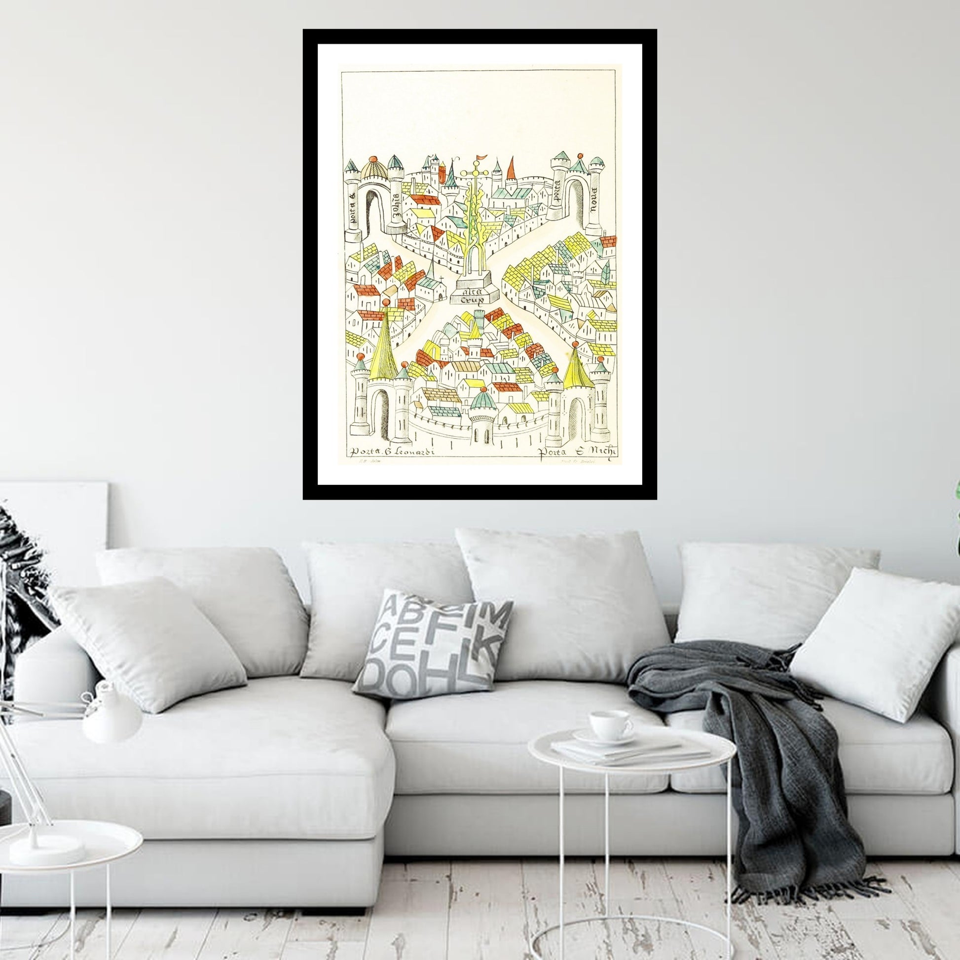 Antique map of Bristol from 1881 - art print. Vintage poster from the old maps of United Kingdom collection